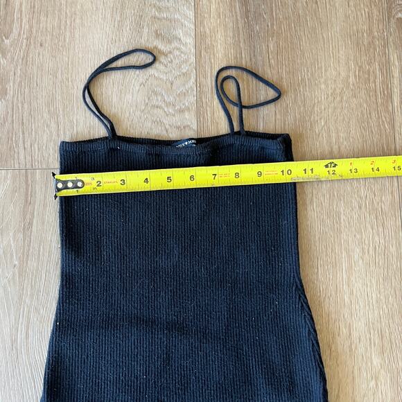 BRANDY MELVILLE Women's Ribbed Bodycon Dress In Black - Picture 4 of 8